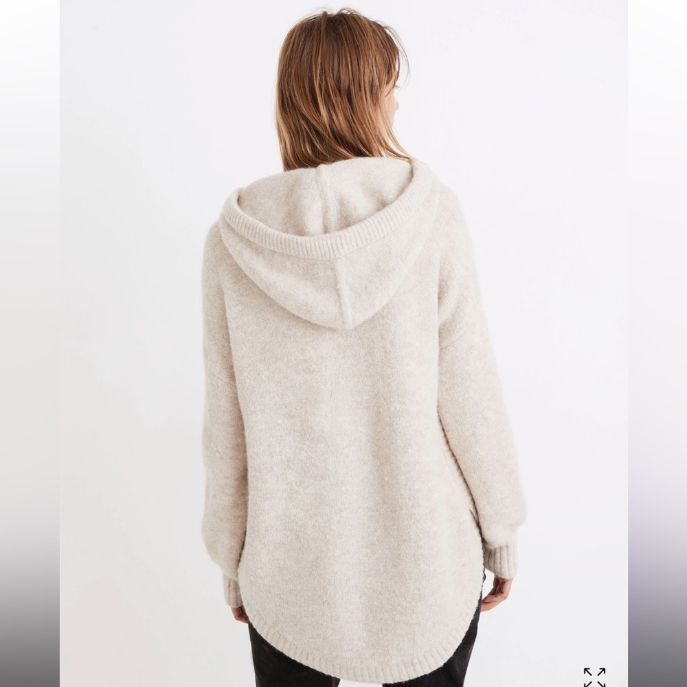 Madewell > Wilmington Wool Cream Hooded Sweatshirt Small - Picture 12 of 13
